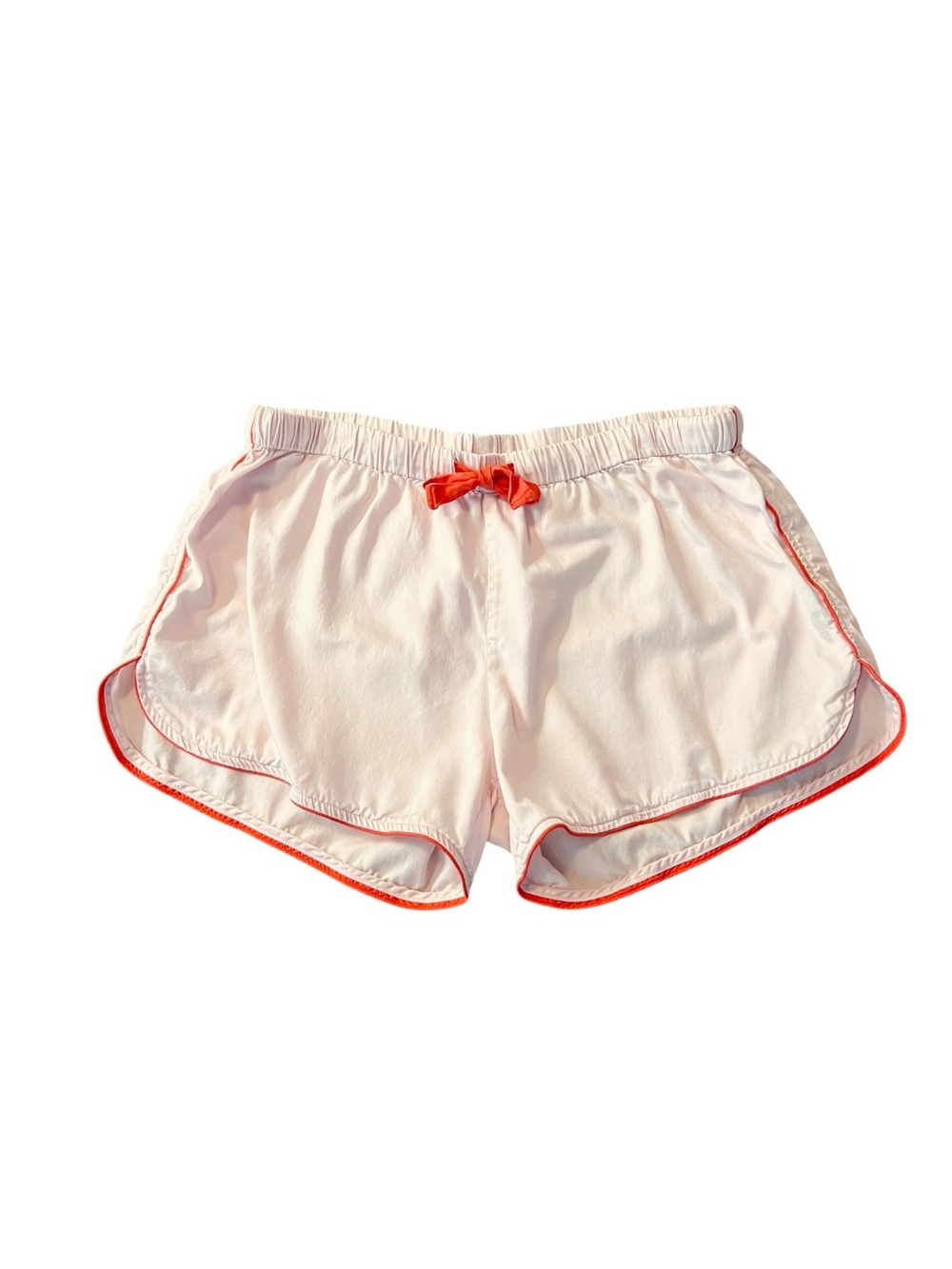 LAKE Light Pink Pajama Shorts with Coral Trim Size Small